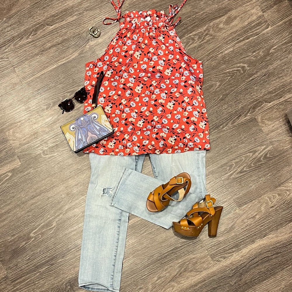 Alice Blue Tie-Neck Top